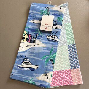 Vineyard Vines For Target Kitchen Towel Set Island Ocean and Patchwork New